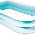 INTEX 58484EP Swim Center Inflatable Family Pool: 277 Gallon Capacity – 120" x 72" x 22" – Blue