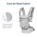 Ergobaby Omni Classic Baby Carrier Newborn to Toddler - Breathable Baby Carriers for Summer - All-Position Carrier with Lumbar Support (7-45 Pounds), Mesh, Onyx Black