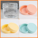Yodecy 6 Pack Glass Food Storage Containers - 4 oz Food Storage Jars With Lids, 4 oz Mason Jars, Food Maker, Microwave, Dishwasher & Freezer Safe