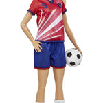Barbie Careers Fashion Doll & Accessory, Soccer Player with Blonde Ponytail, #9 Uniform, Tall Socks, Cleats & Ball