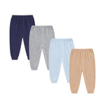 Unisex Newborn Baby Cotton 4-Pack Pants Embroidery Pringting Casual Leggings 0-24 Months for Boys and Girls