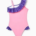 Disney Marvel Ghost Spider Girls Swimsuits Ruffle One Piece Bathing Suits UPF 50 Sport Summer Beach Swimwear Pink Quick Dry for Toddler Girls Size 3T