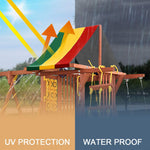 MOFEEZ 52" x 90" Swing Set Replacement Tarp for Play Set Outdoor, 100% PVC Vinyl Coated Marine Grade Fabric, Multi-Color