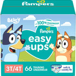 Pampers Training Pants - Easy Ups Boys & Girls Bluey - Size 3T-4T, 124 Count, Children's Potty Underwear (Packaging May Vary)