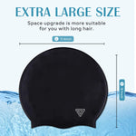 Large Swimming Cap, Suitable for Men and Women, Specially Designed Swimming Cap, Suitable for Very Long and Thick Curly Hair and Braids, Keep Hair Dry