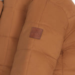 LONDON FOG Baby Girls' Heavyweight Winter Puffer Coat with Sherpa Trim, Khaki, 18MO