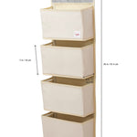 3 Sprouts Over The Door Baby Organizer - Essential Newborn Nursery Storage, Toy Organizer for Room and Closet - Bedroom Storage - Hooks Included, Ostrich