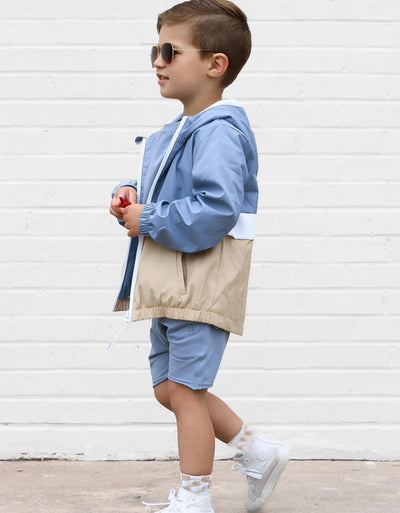 MERSARIPHY Toddler Boy Hoodies Baby Boy Jacket Lightweight Pocket Zip Up Hooded Jackets Baby Fall Winter Outwear (Blue, 6-12 Months)