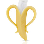 Nuby Nananubs Banana Massaging Teether – Baby Teething Toys 3 Months and Up, Silicone Teether for Sore Gums, Infant Toy, Baby Essentials, Brush, Travel Accessory, Gift for Babies