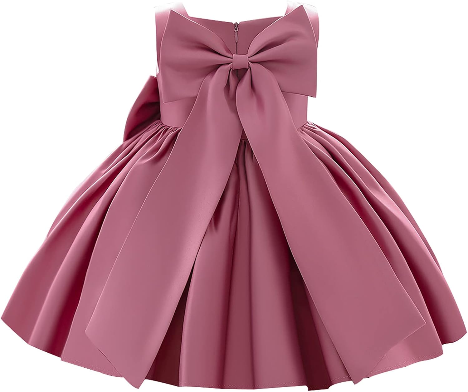 Girl Flower Design Dress Sleeveless Flower Design Princess Wedding Dress for Toddler and Baby Girl