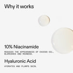 The INKEY List 10% Niacinamide Serum, Lightweight Oil Control Serum Helps with Blemishes and Appearance of Redness, Hydrating 1% Hyaluronic Acid 30ml, 1 fl oz