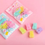 5 Pcs Cute Colorful Erasers Gummy Bear Cabochons | Cartoon Bear Pencil Erasers | Animals | Interactive Pets | Stationery Supplies