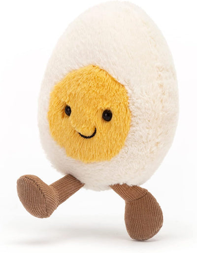 Jellycat Amuseables Boiled Egg Happy Stuffed Toy, Small 5.5 inches - Food Plush - Fun Gift Idea