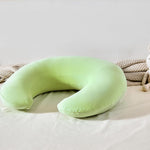 QUENESS Nursing Pillow, Plus Size Breastfeeding Pillow Original Support for Baby Boys Girls Breastfeeding Essentials, with Removable Soft Cotton Cover (Light Green, Large (25.59*20.08*6.30 Inches))