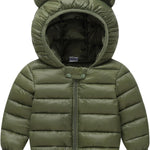Winter Coats Puffer Padded Jacket for Toddler Boys Girls Kids Light Outwear Cute Bear Ears with Hoods Clothing