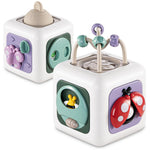 SOCBTNSO Baby Busy Board Cube, Toys for 1 Year Old Girl, Montessori Toys for 1+ Year Old, Travel Toys for Toddlers 1-3, Learning Fine Motor Skills| Birthday Gifts Ages 6 Months +
