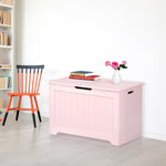 Saicool Wooden Storage Chest,30/40 Inch Storage Trunk w/2 Safety Hinges, Storage Bench, Modern Lift Top Chest Box Organizer (Pink, 30 L x 15.7 W x19 H Inch)
