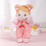 OUOZZZ Soft Baby Doll for Girls - My First Baby Doll Birthday Gifts for Girls Plush Rag Dolls Tulip Pink Dress Toy for Toddlers Kids Infants 10"