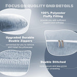 Chilling Home Pregnancy Pillows - U Shaped Maternity Pillow for Pregnant Women with Velvet Removable Cover - 55 inch Pregnancy Pillows for Sleeping - Body Pillows for Adults Full Support - Grey