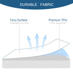 Twin Mattress Protector Waterproof Soft & Breathable Terry, Noiseless Twin Mattress Cover Fitted Sheets up -14'' Twin Mattress Protector for Kids Bed Cover Twin Size Mattress Pad Protecor Machine Wash