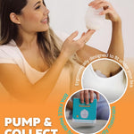 Biamba Silicone Breast Milk Collector - 2-in-1 Silicone Manual Breast Pump & Milk Collectors for Breastfeeding, Wearable & Hands-Free, Leak-Resistant & Quiet Suction, Adjustable Valve, Single Pack