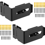 Mixizigoz 90 Degree Hasp Lock Latch, Right Angle Safe Padlock Clasp Hasp for Personal Privacy, 304 Stainless Steel Security Desk Drawer Lock Latch (Black-2 Pcs)