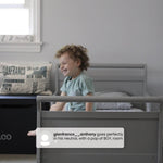 Delta Children Wood Sleigh Toddler Bed, Grey
