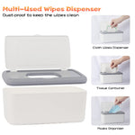 FAMOPLAY 54 Packs Flannel Cloth Baby Wipes with Dispenser, Reusable Natural Skin-Friendly Baby Wipes, Body Face Hand Washcloth Essential for Cloth Diapers 8x8 inch