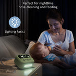 HEYVALUE Nasal Aspirator for Baby, Hospital Grade Nose Sucker with 9 Levels Suction, Night Light and Nursery Rhyme Soothing, Electric Nose Suction for Baby with Food-Grade Silicone Tips Green