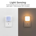 Lights by Night Dimmable LED Night Light, Plug-in, Dusk to Dawn Sensor, Adjustable, Compact, 4 Settings, Ambient Lighting, for Kids or Adults, Bedroom, Bathroom, Nursery, Hallway, 2 Pack, 82179