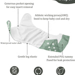 babygoal AWJ Cloth Diapers with Tummy Panel Pack of 7, 3 Diaper Cover with 3 Inserts and Wet Dry Bag, Adjustable Washable Reusable for Baby Girls and Boys