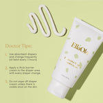 EllaOla Organic Protective Baby Diaper Rash Cream for Sensitive Skin - 14% Zinc Oxide Rash Ointment Cream Soothes Irritation, Protects from Chafing and Inflammation, Fragrance Free | 3 fl. oz.