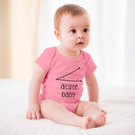 Acute Baby Bodysuit - Funny Math Pun Infant Onesie - Cute Geometry Baby Shower Gift for Boys Or Girls Pink-style 24months