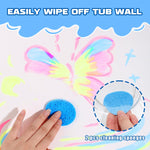 Bath Crayons, 18 Pack Bathtub Crayons Bath Crayon for toddlers & kids, 2 Cleaning sponges, Nontoxic Safe for Children Washable Bath Markers, Twistable Sticks Draw Smoothly on Tub Walls Bathtime Fun