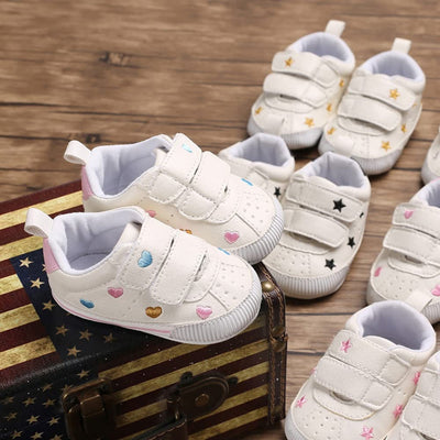 Clowora Baby Boys Girls Shoes Non-Slip Rubber Sole Sneakers Infant First Walking Toddler Crib Shoes Newborn Loafers Flats. (10/Multi-Color,12-18 Months)