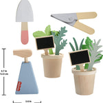 Fisher-Price Wood Pretend Play Toy Herb Garden & Tools Set, 12-Piece Wooden Playset for Preschool Kids Ages 3+ Years