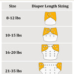 babygoal Reusable Charcoal Cloth Diapers with Double Gussets, 6 Pack Washable Baby Pocket Diapers with 6pcs Charcoal Inserts and Wet Dry Bag(Solid Color)