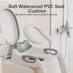 Potty Training Seat with Step Stool Ladder, Upgraded 2-in-1 Toddler Potty Training Toilet Seat with Non-Slip Step Splash Guard Handles and Waterproof Cushion, Toddler Potty Seat for Kids Boys Girls