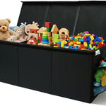 SoftOwl Extra Large Toy Storage Organizer with Lid - Sturdy, Collapsible Toy Chest Storage Box Design - Toys Bin with Dividers for Kids, Nursery, Bedroom, Playroom 37"x16"x14"