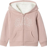 GAP Baby Girls' Playtime Favorite Logo Full Zip Hoodie Hooded Sweatshirt