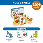 Learning Resources New Sprouts Pick ‘n’ Sort Food Groups - Grocery Store Pretend Play Food Kitchen Accessories, Ages 18 Months+, 26 Pieces
