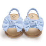 COSANKIM Infant Baby Girls Summer Sandals with Flower Soft Sole Newborn Toddler First Walker Crib Dress Shoes(6-12 months infant 13 light blue)
