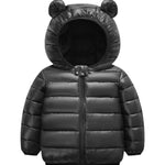 Toddler Baby Girl Winter Puffer Jacket Coat Hooded Light Weight Padded Outwear Black 18-24 M