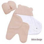 2 Pack Ultra Warm Sherpa Plush Baby Sleeping Swaddle Wrap - Newborn Essentials Must Haves for 0-6 Months - Baby Shower Registry Search Gifts for Boys Girls - Baby Stuff Accessories (Brown and White)