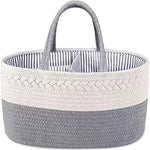 CREVENT Baby Welcome Gift Set Storage Basket with 2 Blankets+ 1 Security Blanket + 1 Taggie + 1 Gift Bag with Ribbon (Ivory)