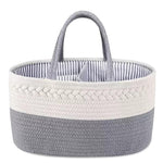 CREVENT Diaper Caddy Organizer, Baby Basket with Handle, Table Organizer for Storage, Portable Car Organizer, Baby Shower Gifts + Gift bag with Ribbon