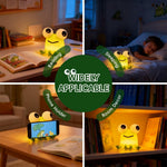Frog Night Light with Big Eyes, Soft Silicone Nursery Night Light for Kids, Rechargeable Dimmable Frog Lamp with Timer, Room Decor Kawaii Toys and Gifts for Boys and Girls