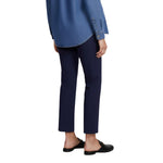 Motherhood Maternity Women's Super Stretch Secret Fit Over The Belly Ankle Straight Leg Pregnancy Dress Pants for Work, Navy, Small