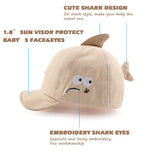 Shark Baby Boys Cap Fashion Cartoon Baseball Cap for Boys Girls Summer Infant Sun Protect Hat 3-18 Months (Beige Shark, 3-18 Months)