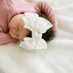 Baby Bling Bows Newborn to Little Girls Hair Bow - FAB-BOW-LOUS Headbands Toddlers Hair Accessories, One Size (2 Pack - Zinnia and Ivory)
